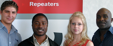 Luke Hallatt, Thabani Ngidi, Monique Taylor and Lazarus Mlambo